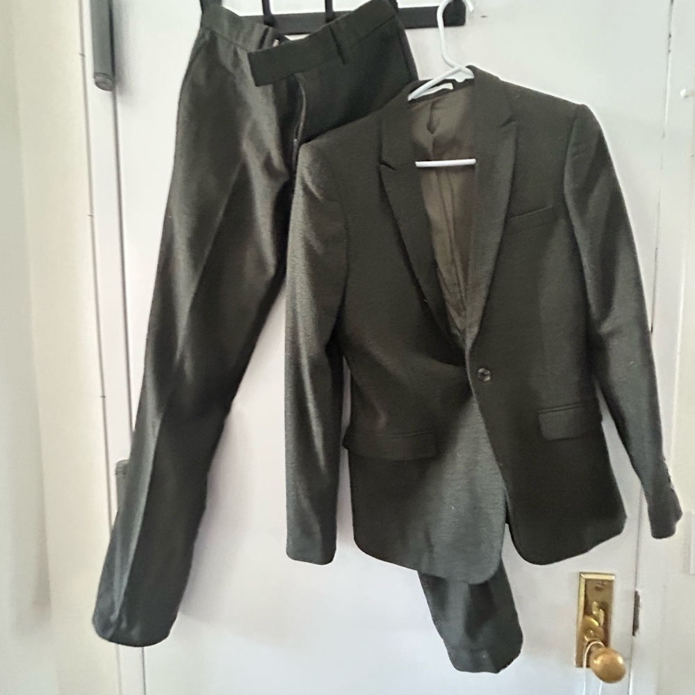 Vintage Hunter Green Chevron Suit